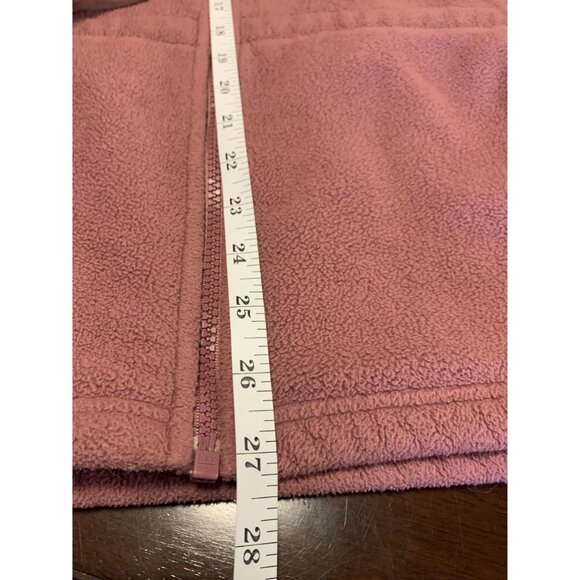 L.L. Bean Dusty Rose Fleece Full Zip Jacket Size M - Picture 5 of 8
